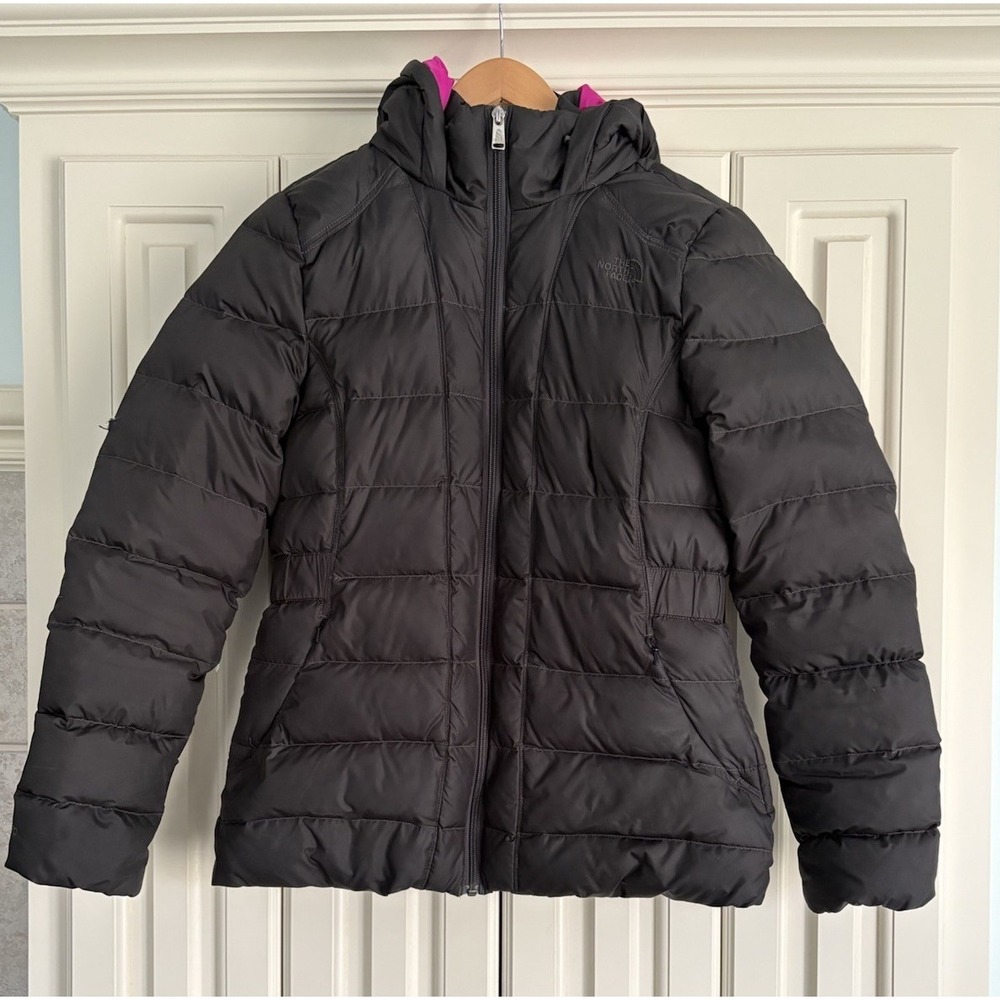 The North Face Hooded Zip Up Quilted Puffer Coat Size Medium